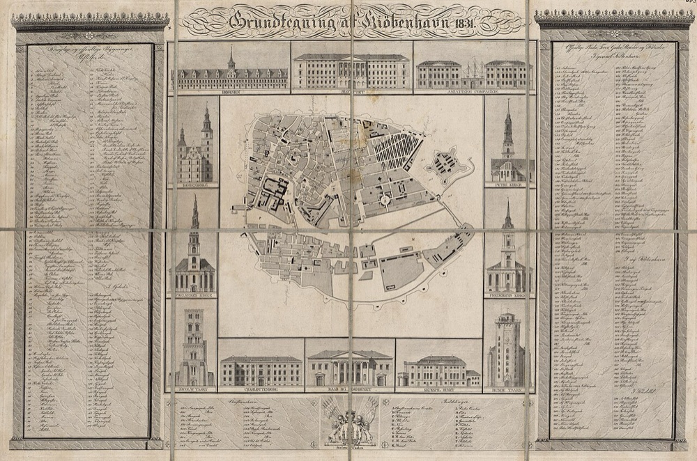 Ground plan of Copenhagen, 1831