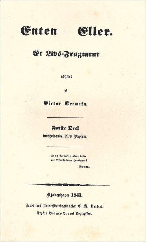 First-edition title page, vol. I, 1843