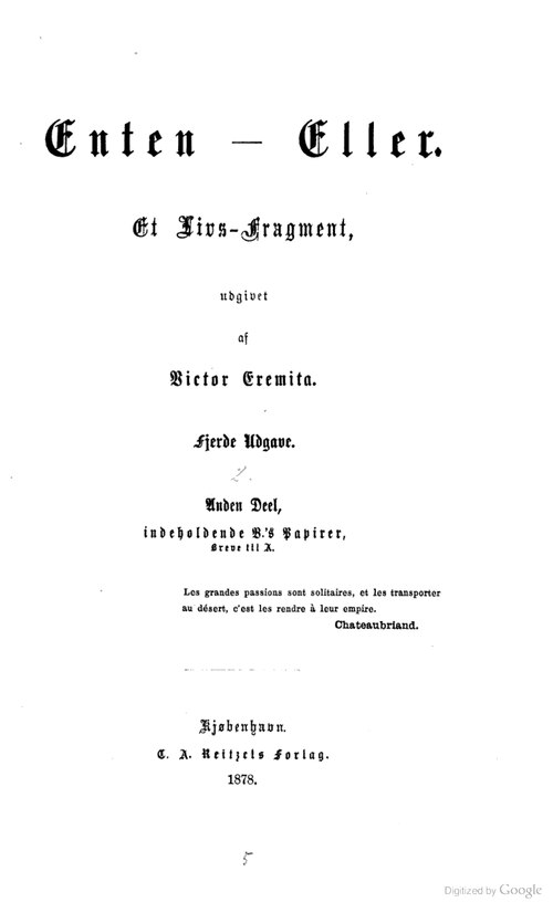 First-edition title page, vol. II, 1843