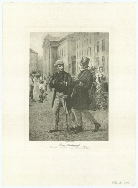 Kierkegaard in conversation with the young Lorenz Frølich