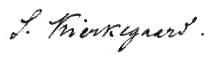 Kierkegaard's signature