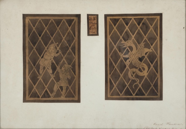 Constantin Hansen's study for the cover of Stadier paa Livets Vei