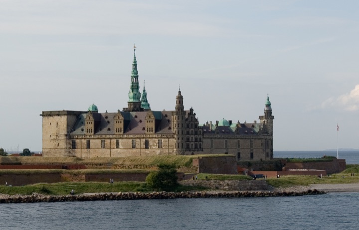 Kronborg Castle seen across the water at Helsingør